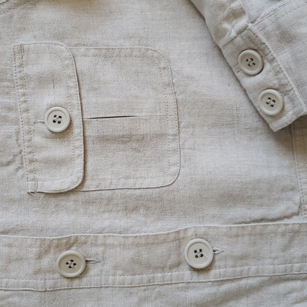 Linen button down jacket for women - Picture 4 of 12